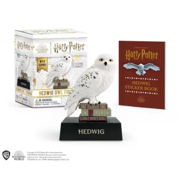   Harry Potter beszélő Hedvig bagolyfigura matricás könyvvel