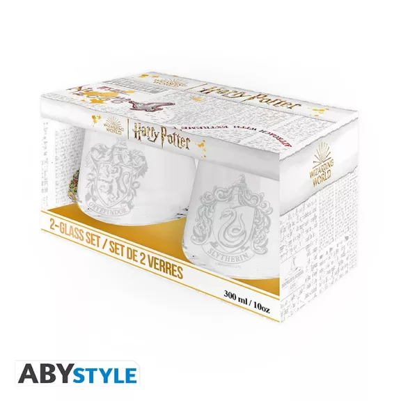 Harry Potter - Griffendél és Mardekár címeres 2 darabos pohár szett (300 ml) Harry Potter - Griffendél és Mardekár címeres 2 darabos pohár szett (300 ml)