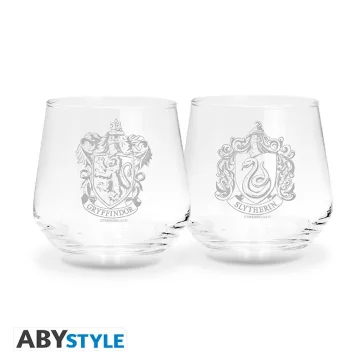   Harry Potter - Griffendél és Mardekár címeres 2 darabos pohár szett (300 ml)