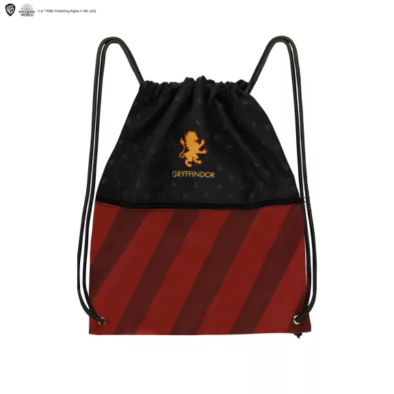 Harry Potter – Griffendél tornazsák cipzáras zsebbel Harry Potter – Griffendél tornazsák cipzáras zsebbel