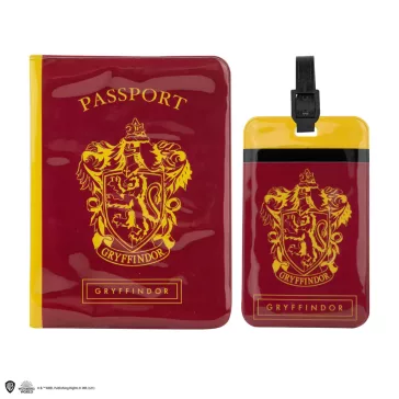   Harry Potter - Griffendél útlevéltok és poggyászcímke szett
