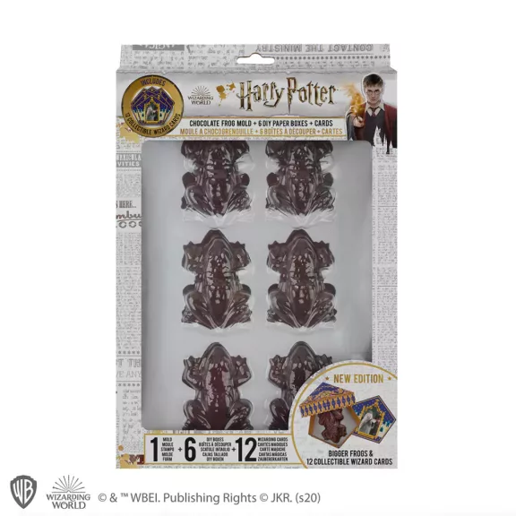 Harry Potter - Csokibéka készítőforma 6 dobozzal és 12 varázslókártyával Harry Potter - Csokibéka készítőforma 6 dobozzal és 12 varázslókártyával