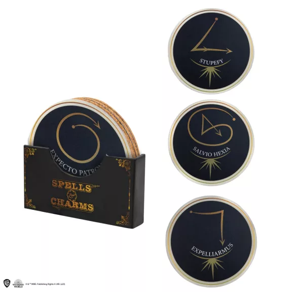 Harry Potter - Varázsigék és bűbájok 4 db-os poháralátét szett Harry Potter - Varázsigék és bűbájok 4 db-os poháralátét szett
