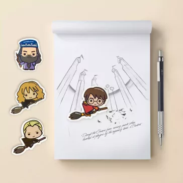 Harry Potter kawaii karakteres radírok 48 darabos szett