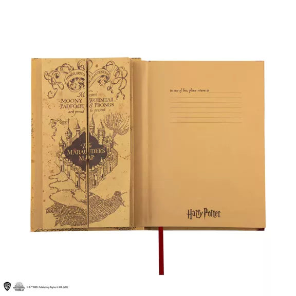 Harry Potter - Tekergők Térképe jegyzetfüzet kis térképpel Harry Potter - Tekergők Térképe jegyzetfüzet kis térképpel