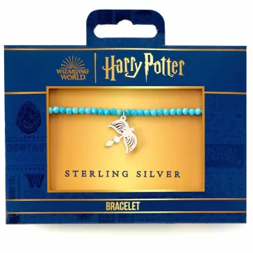   Harry Potter - Hollóháti diadém 925-ös sterling ezüst charm karkötő kék kristályokkal