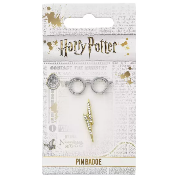 Harry Potter - Szemüveg és villám kitűző Harry Potter - Szemüveg és villám kitűző