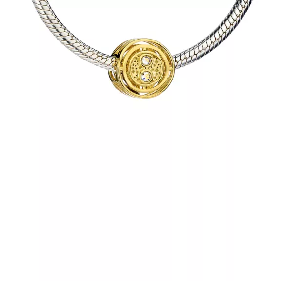 Harry Potter - Időnyerő aranyozott 925-ös sterling ezüst elválasztó gyöngy kristályokkal Harry Potter - Időnyerő aranyozott 925-ös sterling ezüst elválasztó gyöngy kristályokkal