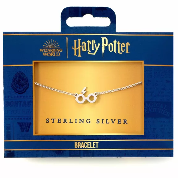 Harry Potter - Szemüveg és villám 925-ös sterling ezüst charm karkötő Harry Potter - Szemüveg és villám 925-ös sterling ezüst charm karkötő