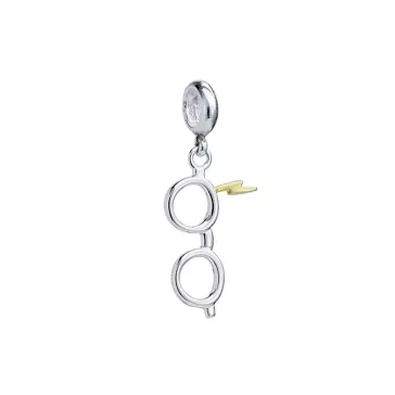   Harry Potter - Szemüveg és villám 925-ös sterling ezüst csúszó charm