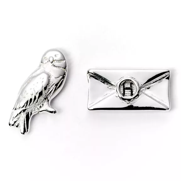 Harry Potter - Hedvig és levél ezüst bevonatú bedugós fülbevaló Harry Potter - Hedvig és levél ezüst bevonatú bedugós fülbevaló