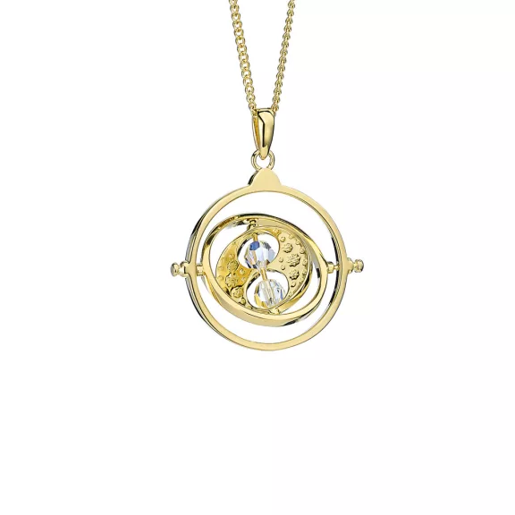 Harry Potter Aranyozott Sterling Ezüst Időnyerő Nyaklánc Kristályokkal Harry Potter Aranyozott Sterling Ezüst Időnyerő Nyaklánc Kristályokkal
