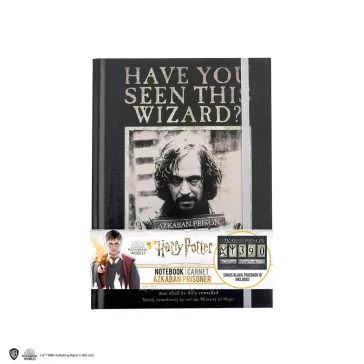   Harry Potter - Sirius Black azkabani keményfedeles jegyzetfüzet könyvjelzővel