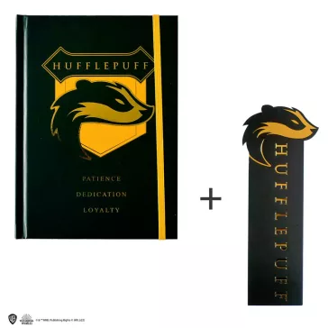   Harry Potter - Hugrabug címer keményfedeles jegyzetfüzet könyvjelzővel