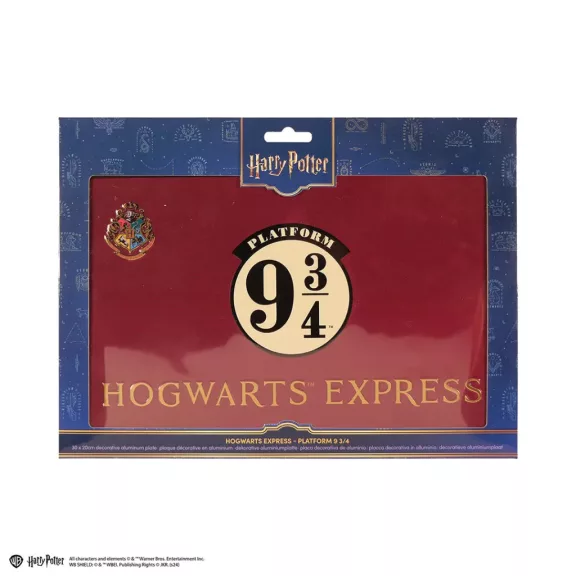 Harry Potter - 9 és 3/4. vágány alumínium dekorációs tábla