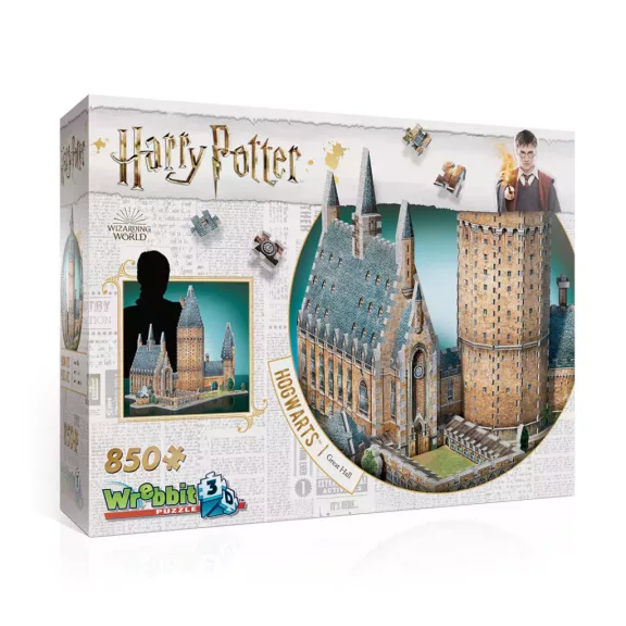 Harry Potter - Roxfort Nagyterem 850 darabos Wrebbit 3D puzzle